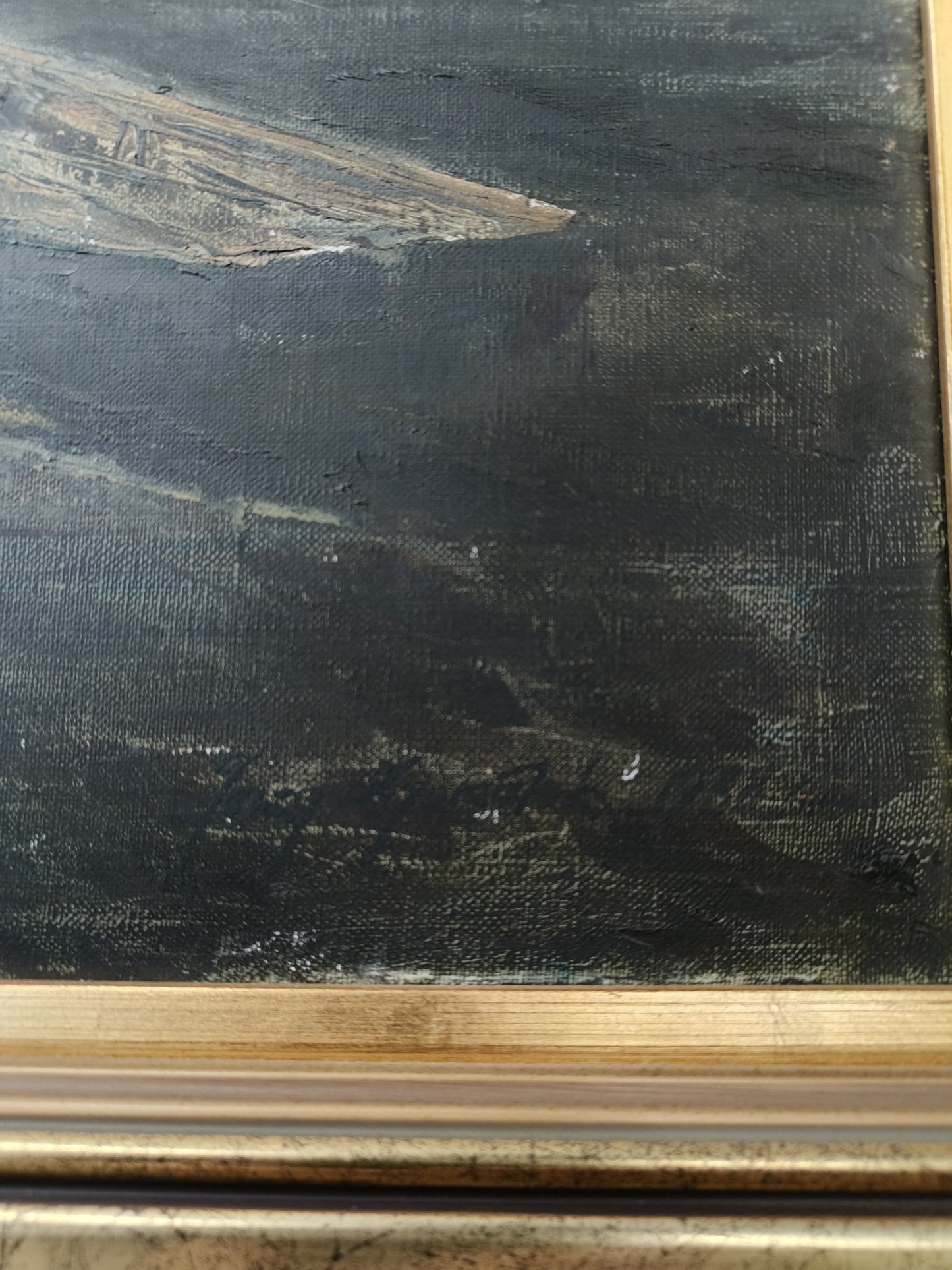Obraz J. Zgorzałek "Jezioro przed burzą" 1988 r.