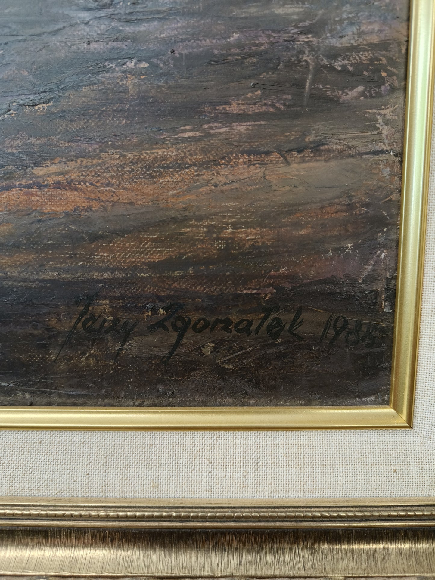 Obraz J. Zgorzałek "Wiązanka kwiatów w wazonie" 1988 r.