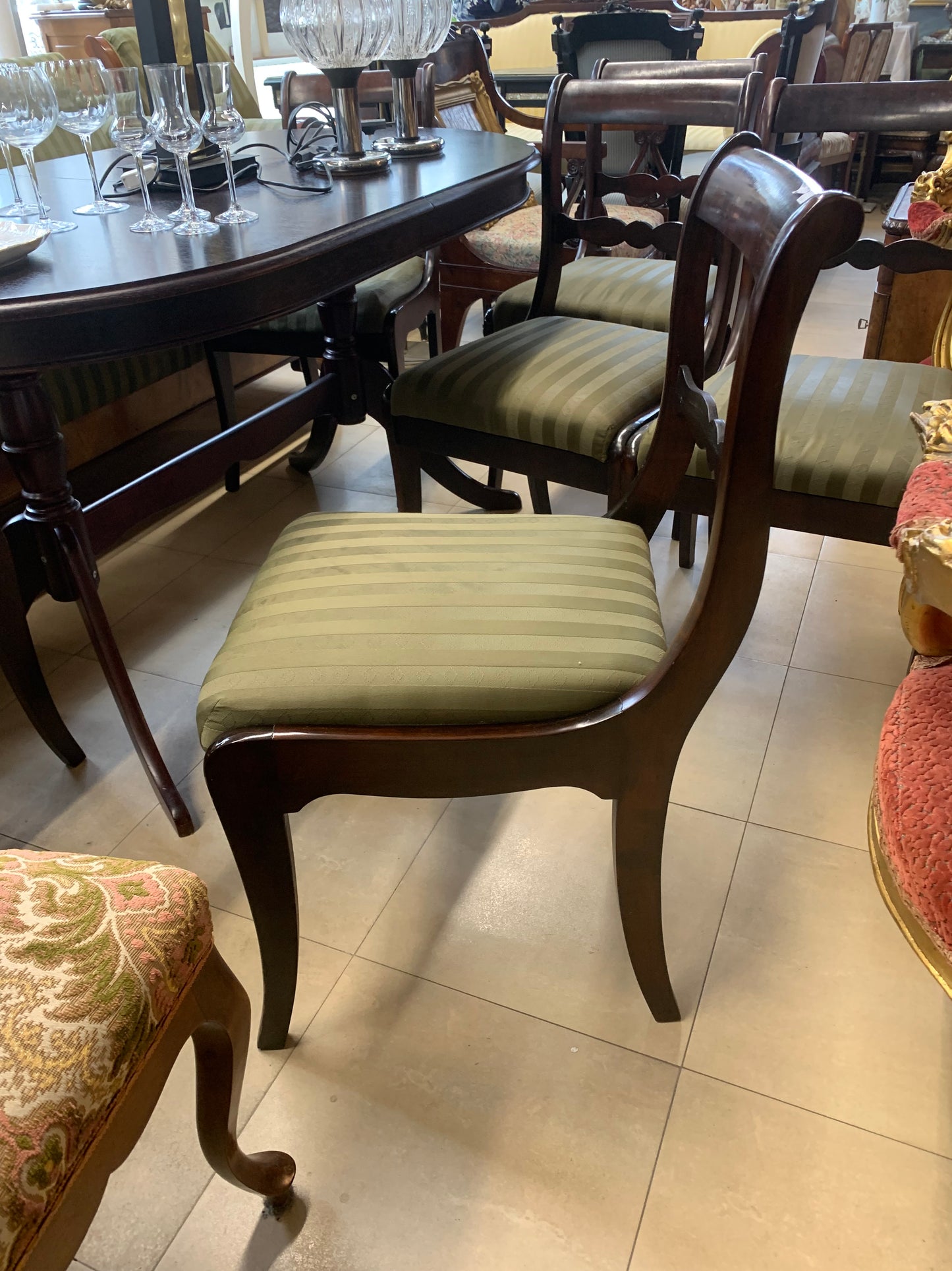 Komplet krzeseł w stylu Biedermeier fabryki Henryków 6 szt.