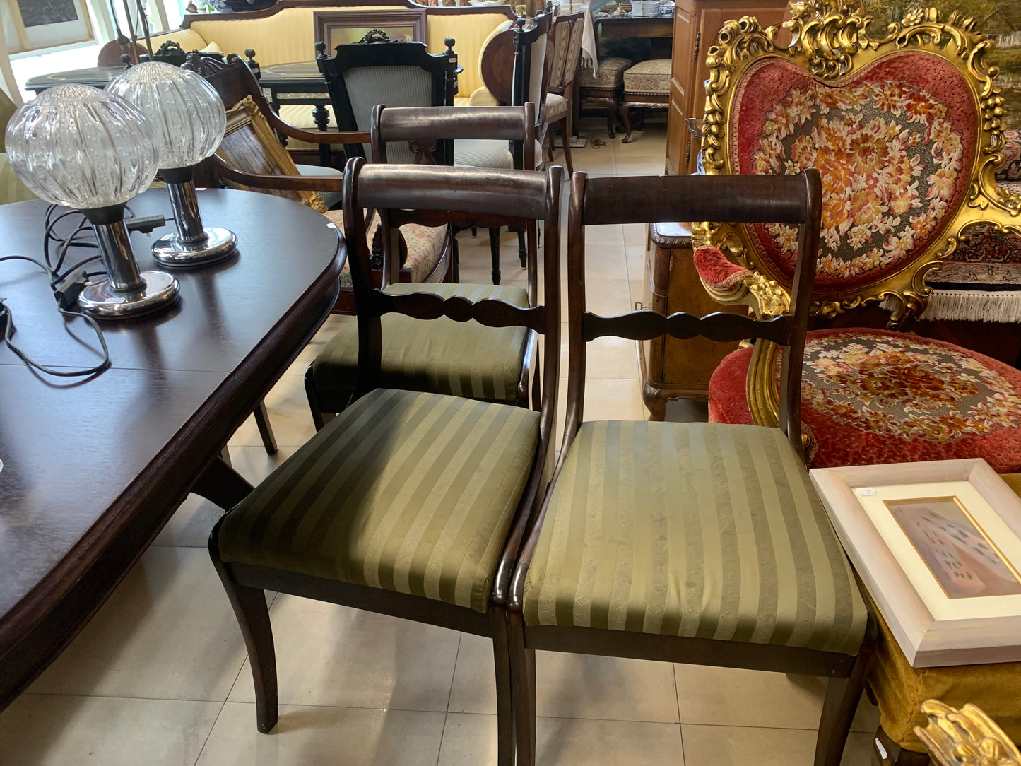 Komplet krzeseł w stylu Biedermeier fabryki Henryków 6 szt.