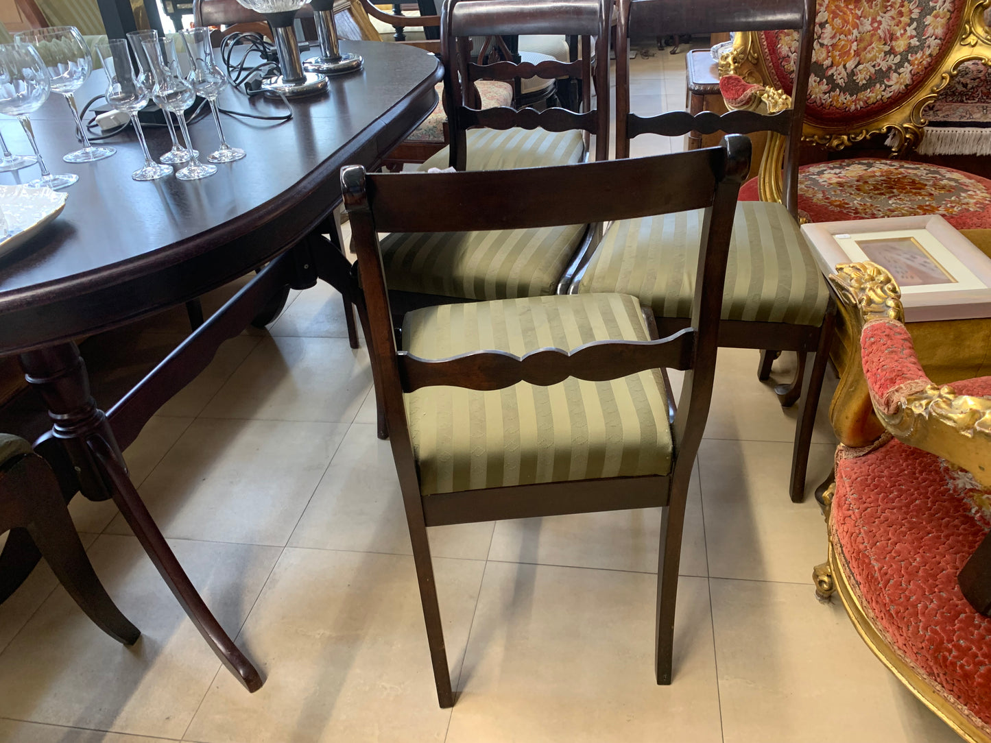 Komplet krzeseł w stylu Biedermeier fabryki Henryków 6 szt.