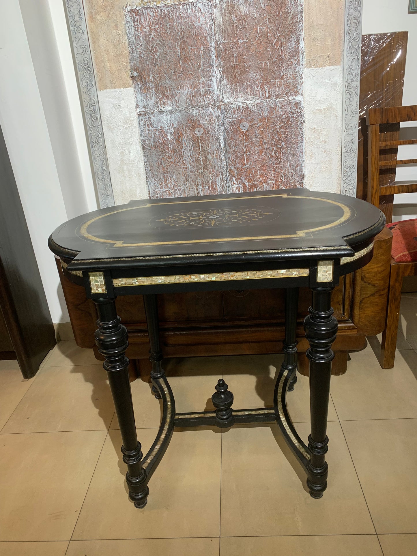 Stolik w stylu  Napoleon III do pisania listów inkrustowany, XIX w.