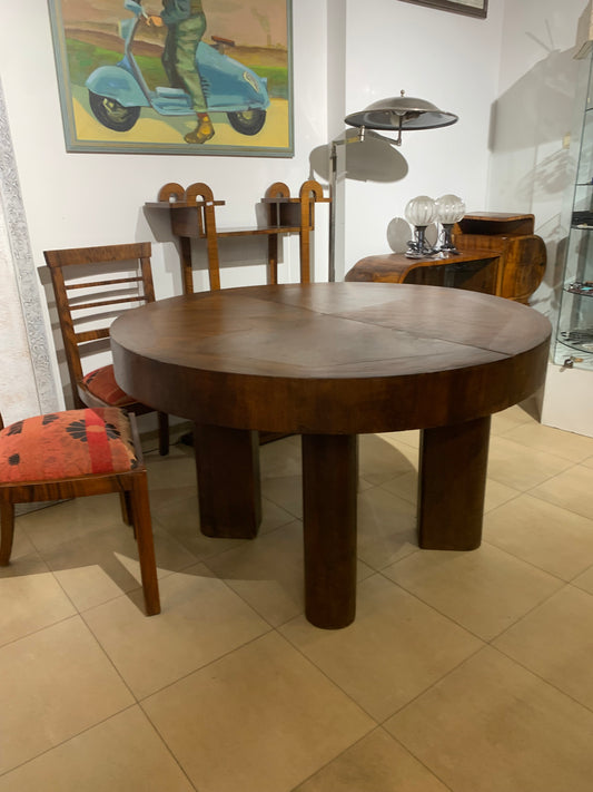 Solidny stół rozkładany art deco lata 30-e