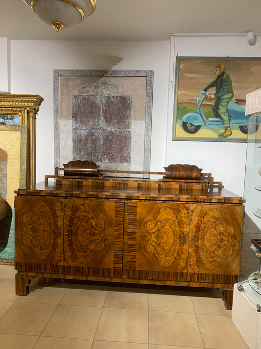 Bufet, komoda Art Deco, orzech, lata 30-e