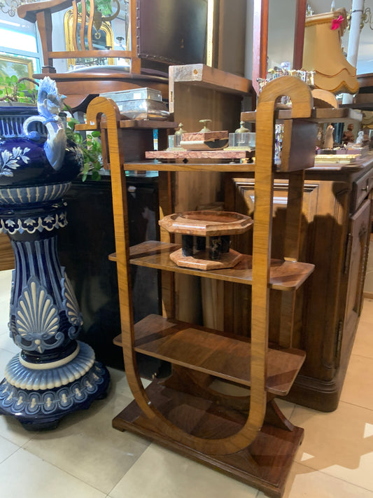 Etażerka, regał art deco orzechowy mebel z lat 30 ch