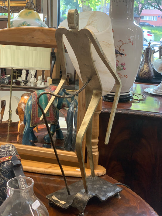 Lampa artystyczna metaloplastyka, szkło