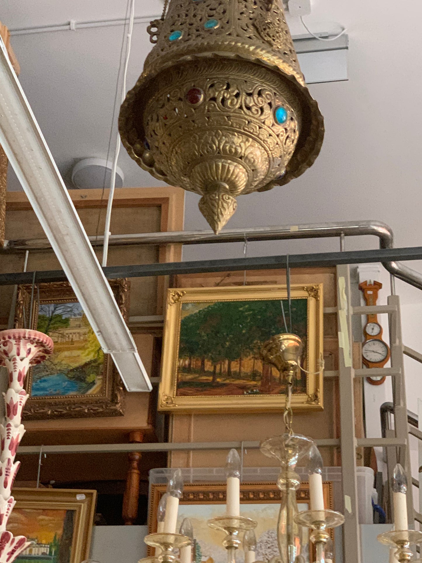 Lampa orientalna z mosiądzu