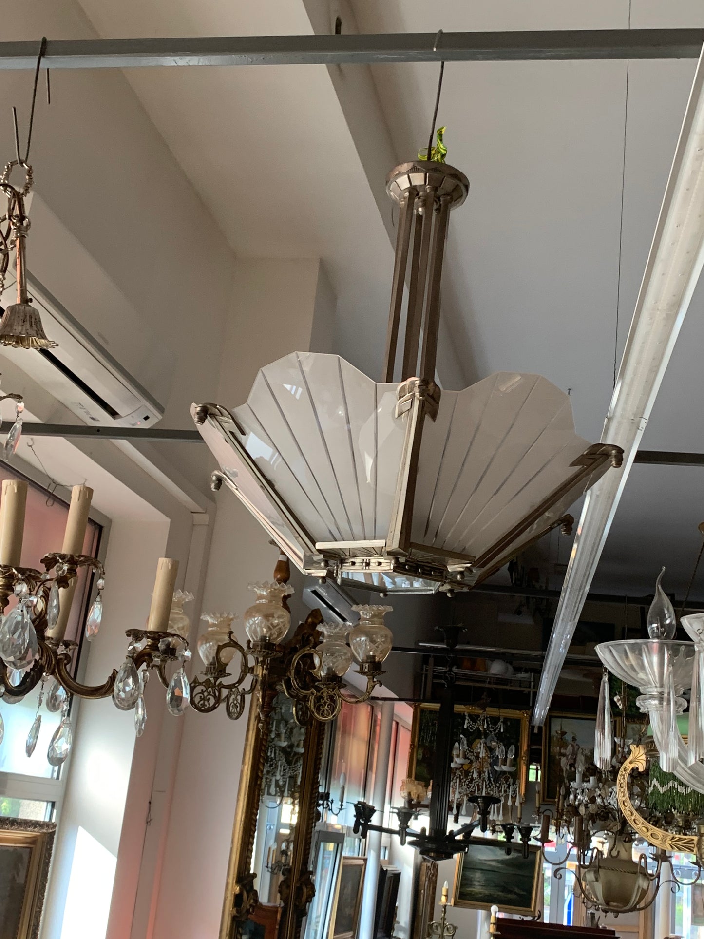 Żyrandol, lampa Art Deco, lata 30-te, Francja