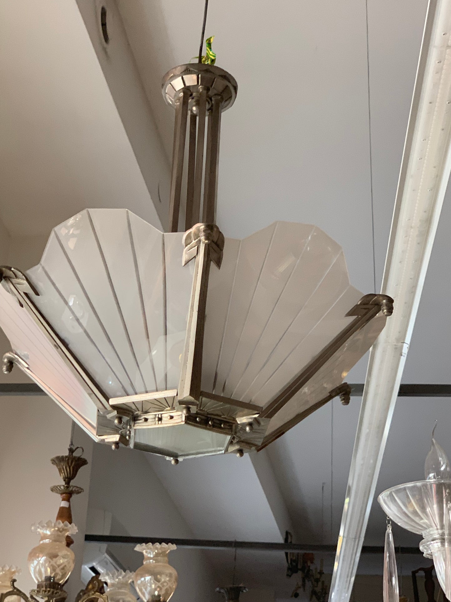 Żyrandol, lampa Art Deco, lata 30-te, Francja