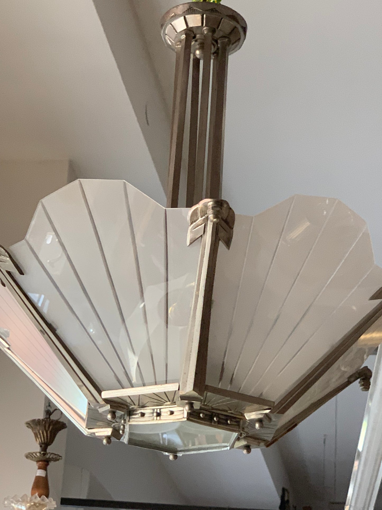 Żyrandol, lampa Art Deco, lata 30-te, Francja