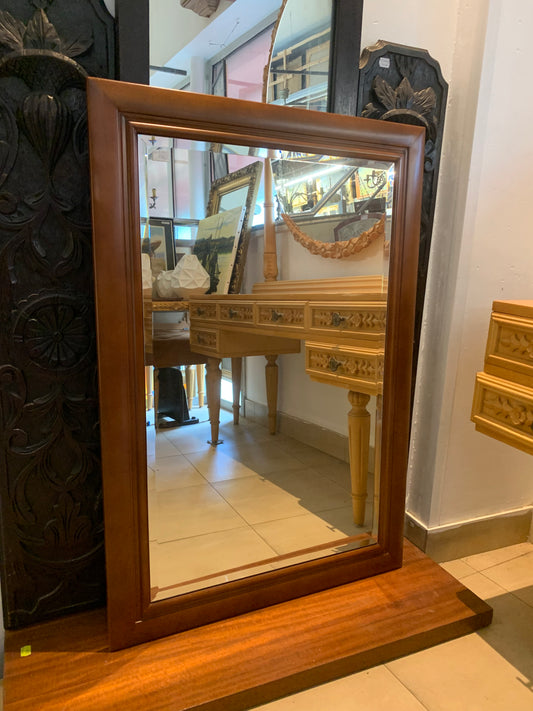 Lustro fazowane, rama płyta fornirowana, olcha