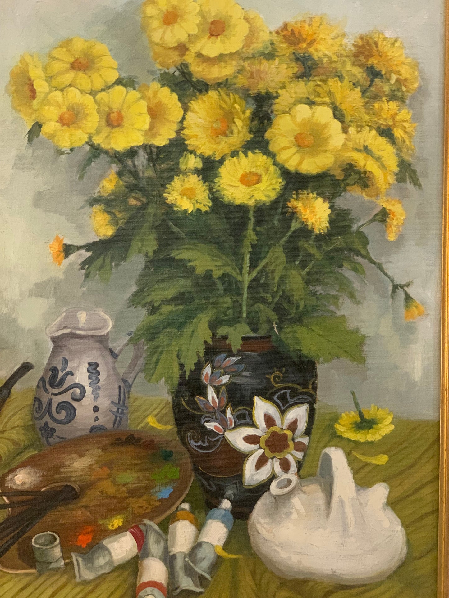 Obraz martwa natura, olej na płótnie, W. Hadermann