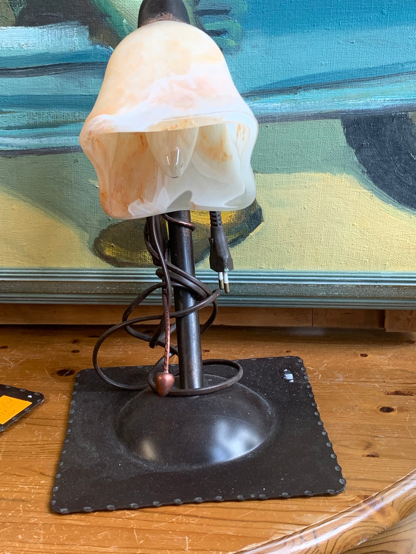 Para nocnych lamp, szklane klosze