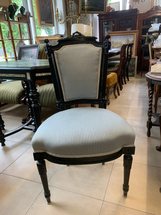 Krzesło oryginalne  Louis, XIX w., rzeźbione, tapicerowane