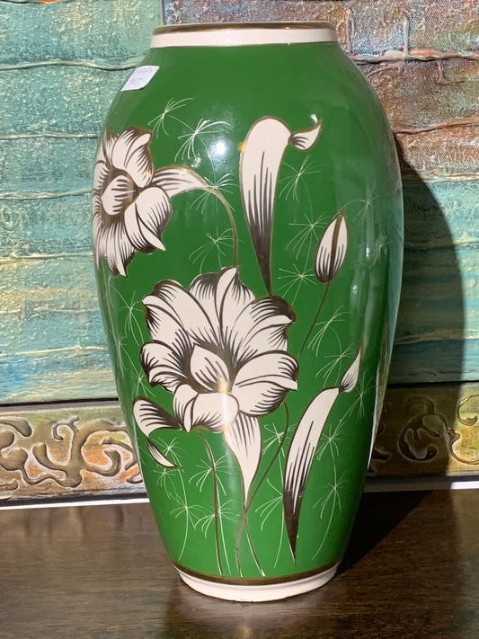 Stary wazon Chodzież, porcelit, kwiaty, PRL