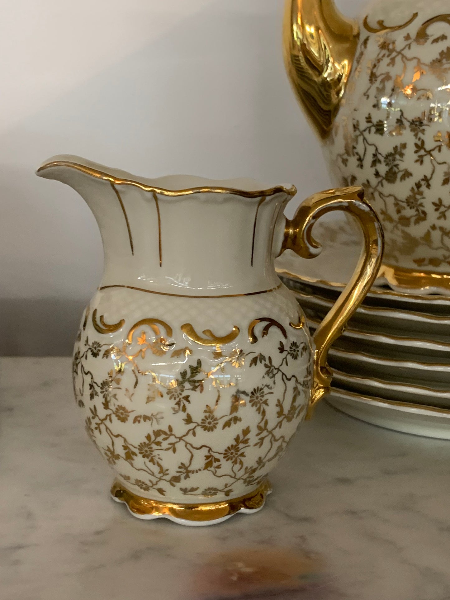 Zestaw bawarskiej porcelany bez filiżanek, sygnowany