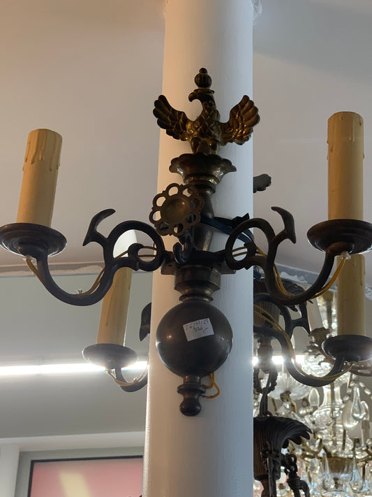 Kinkiet Księstwo Warszawskie mosiądz, 2 świece