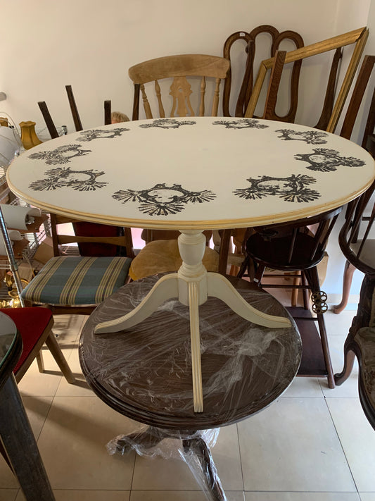 Stolik okrągły, kawowy z drewna, hand made