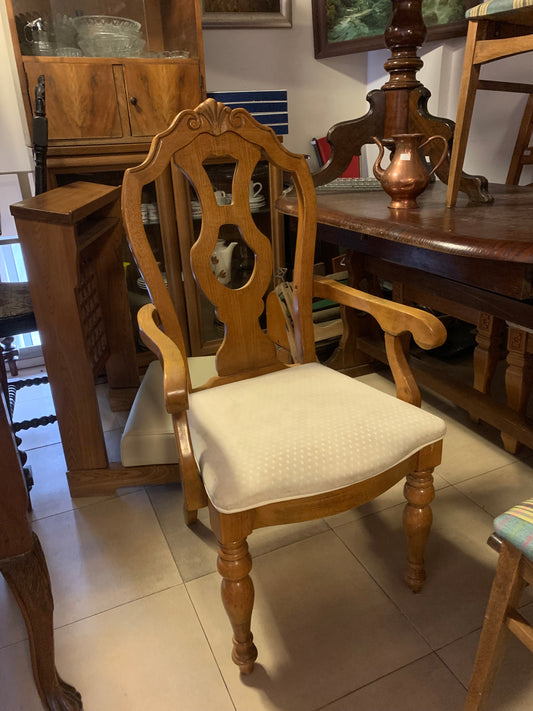 Fotel dębowy, krzesło z oparciami