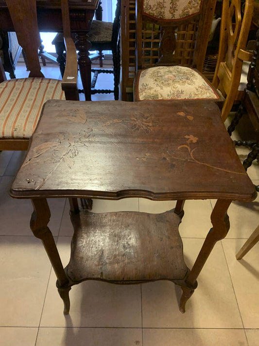 Antyczny stolik secesyjny, irysy, XIX-XX wiek