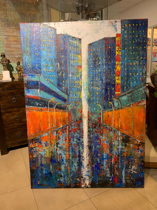 Duży obraz architektura miasta, abstrakcja