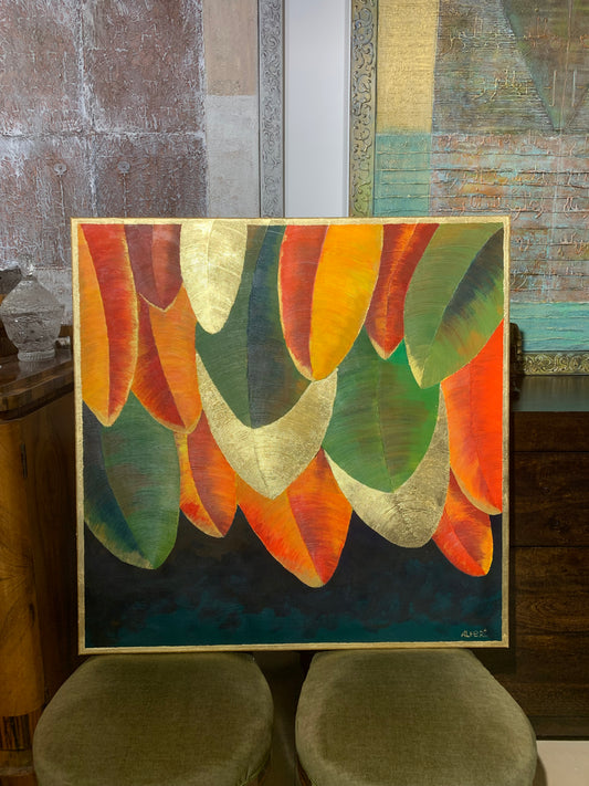 Współczesny obraz abstrakcyjny, akryl na płótnie