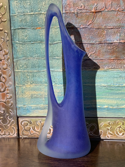 Wazon szklany, kobaltowy