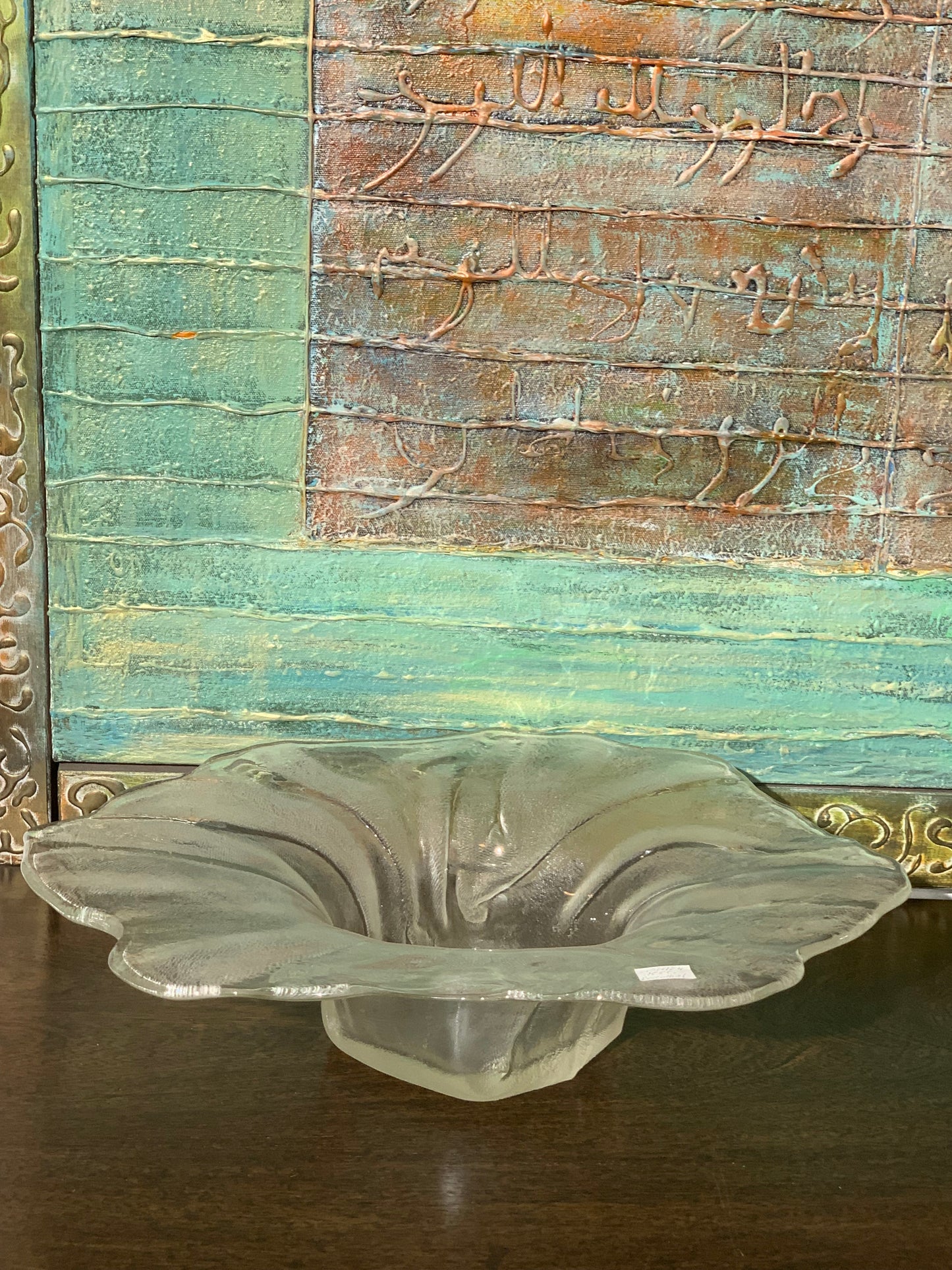 Szklana patera Rosenthal, sygnowana