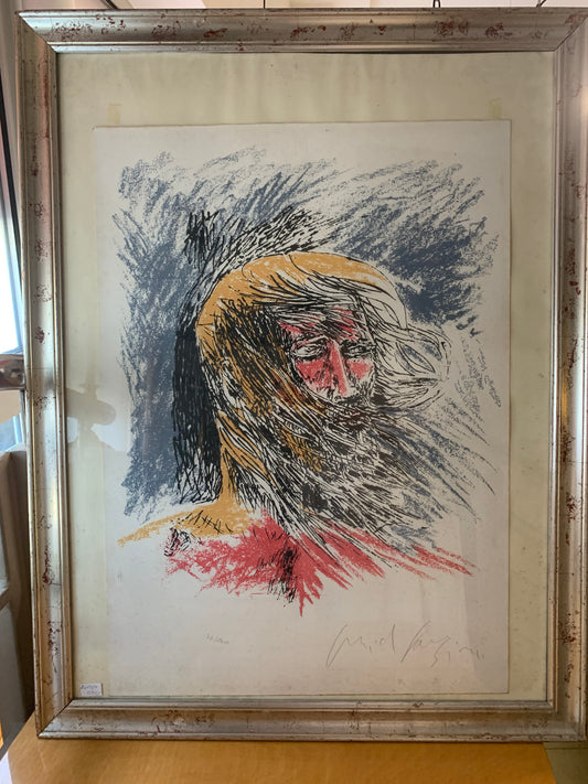 Duży obraz grafika włoska, sygnowana