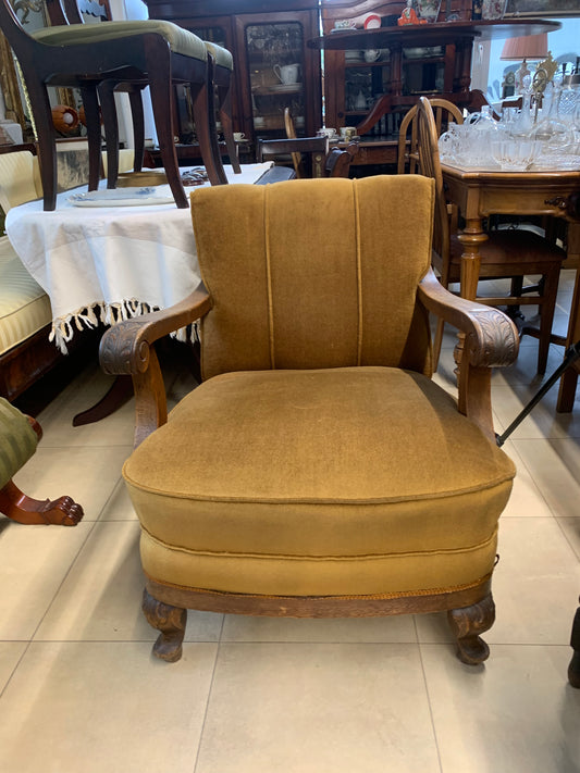 Fotel klubowy Chippendale zabytkowy