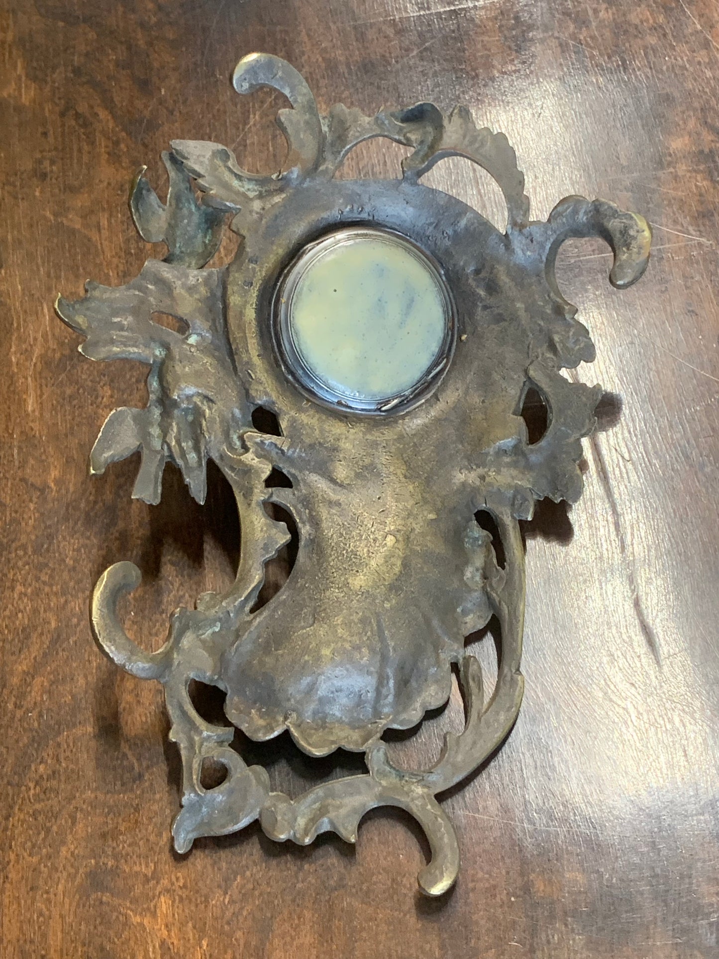 Zegar secesyjny z brązu, pocz. XX w.