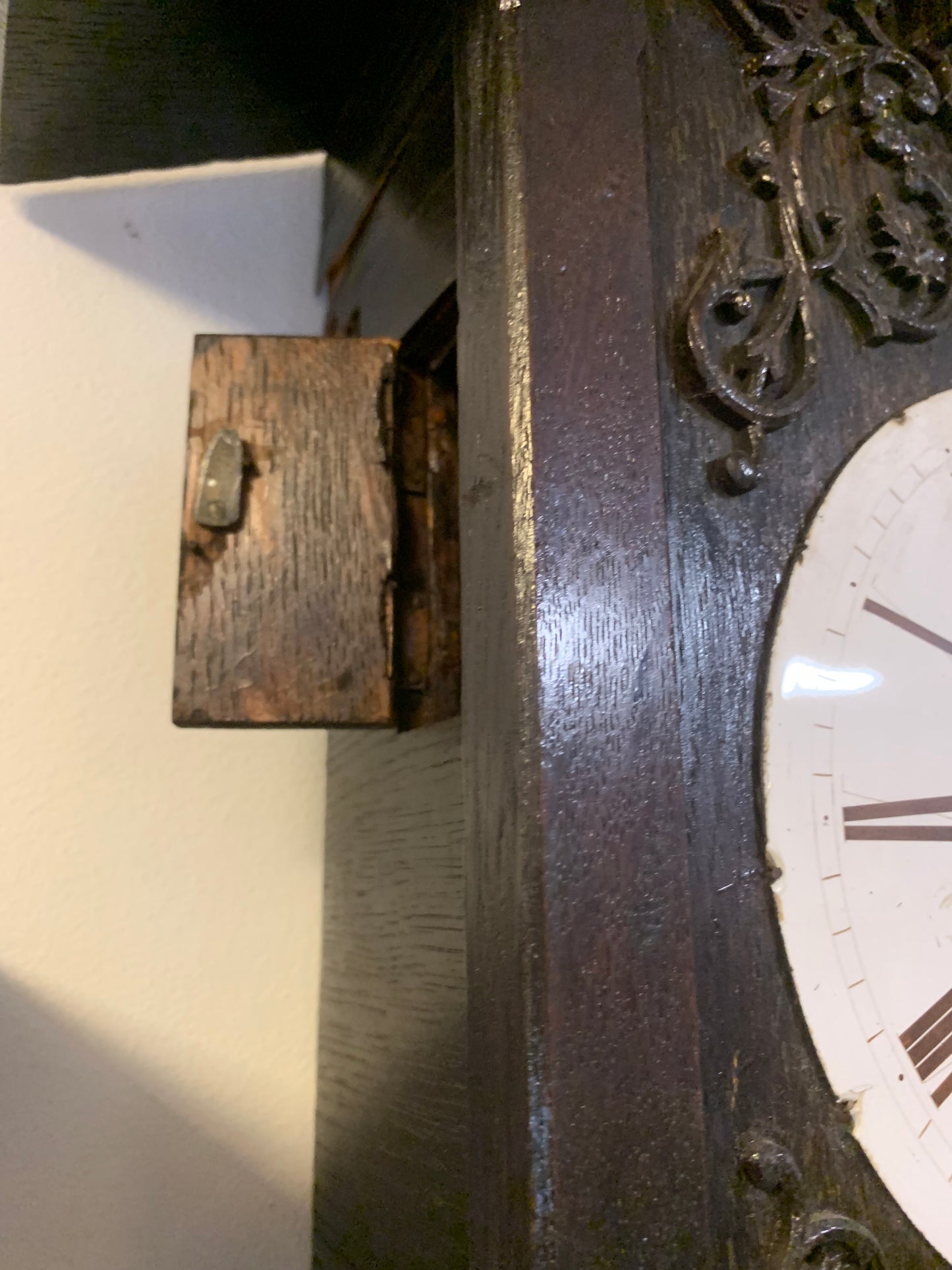 Zegar ścienny, antyczny, z kukułką, XIX w.