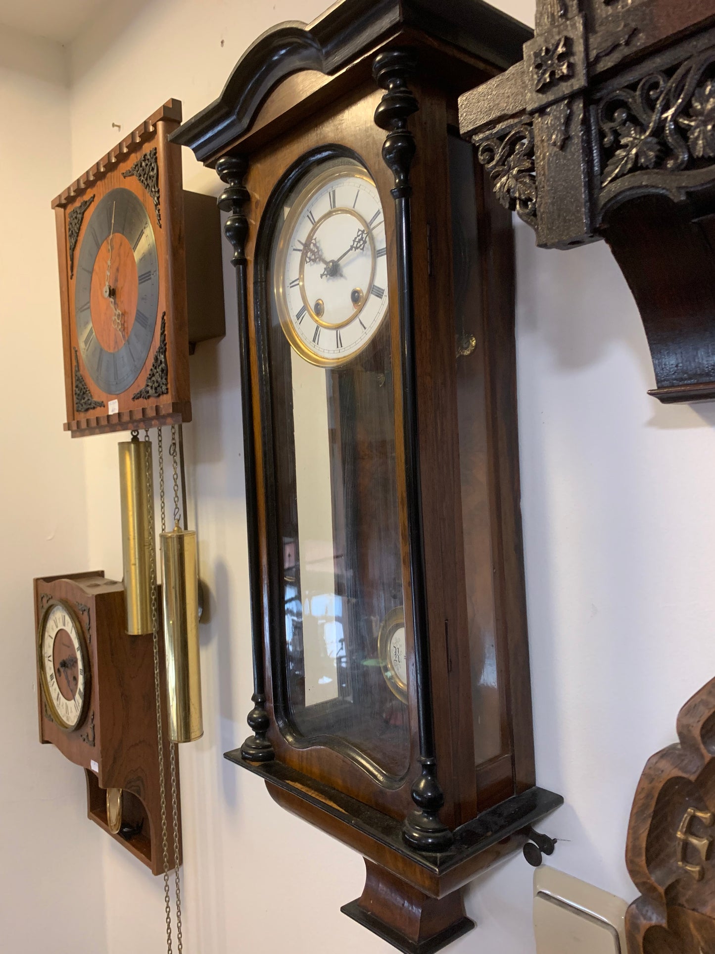 Zegar ścienny, wiktoriański, mechanizm niemiecki