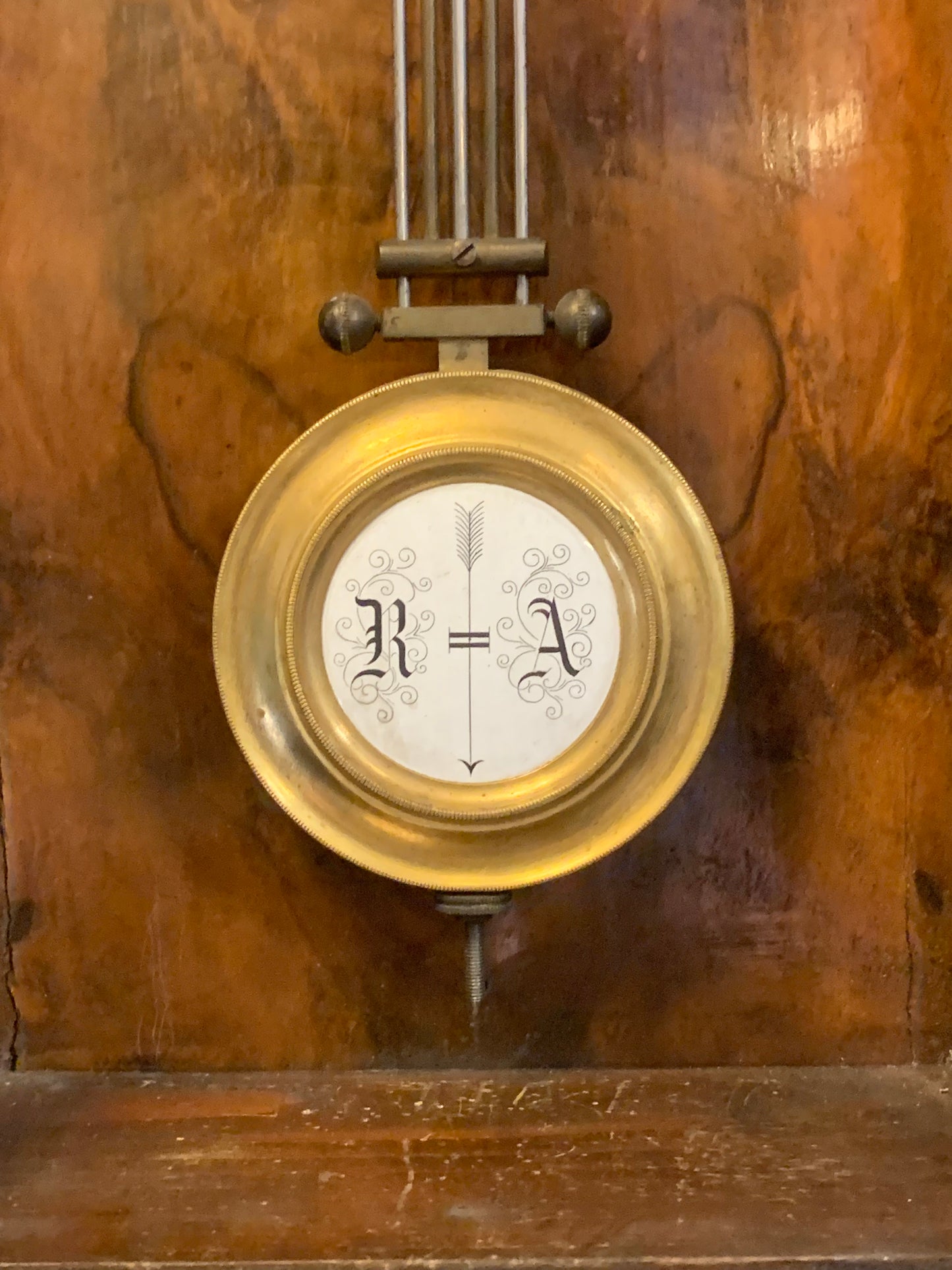 Zegar ścienny, wiktoriański, mechanizm niemiecki