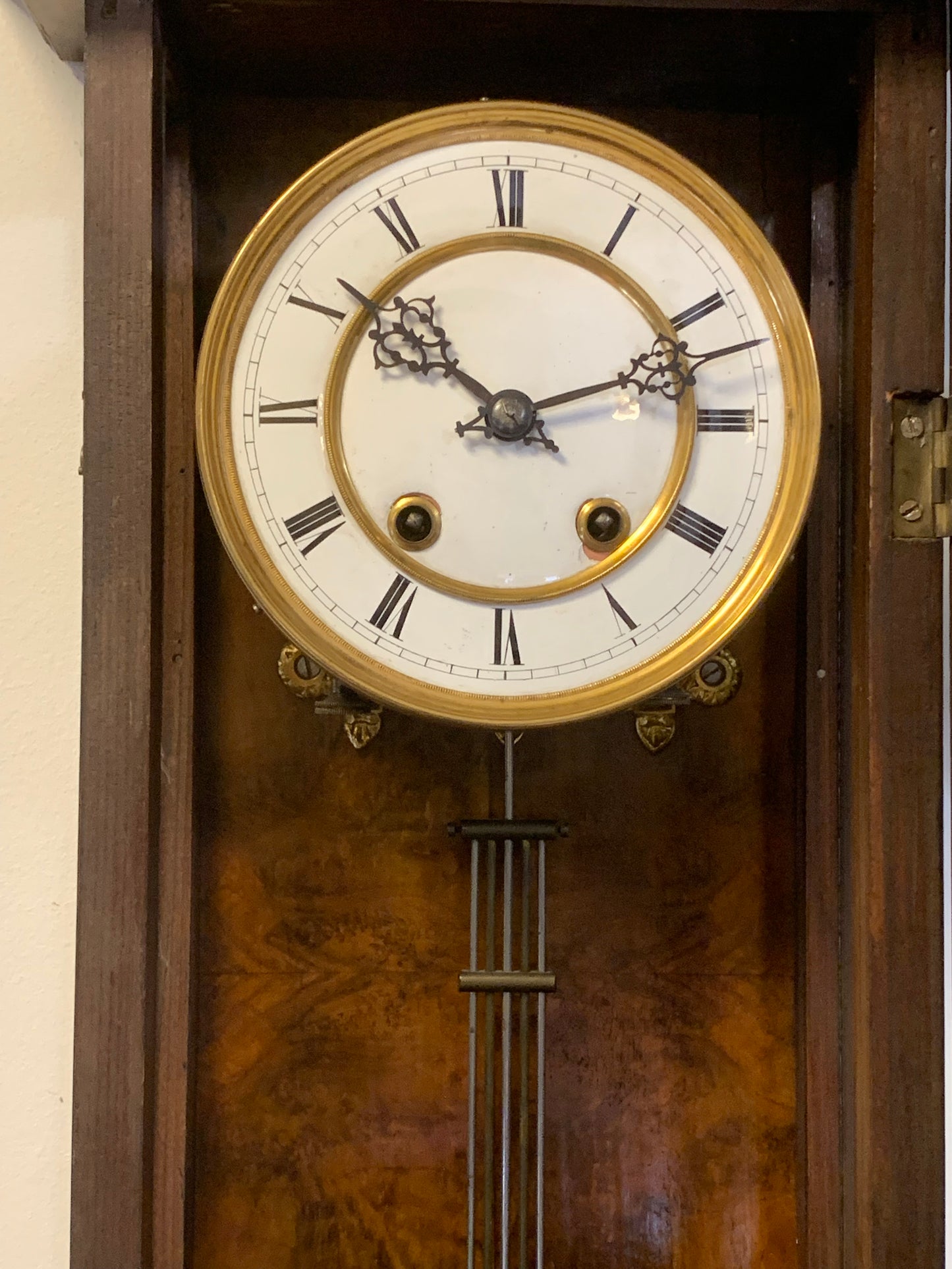 Zegar ścienny, wiktoriański, mechanizm niemiecki