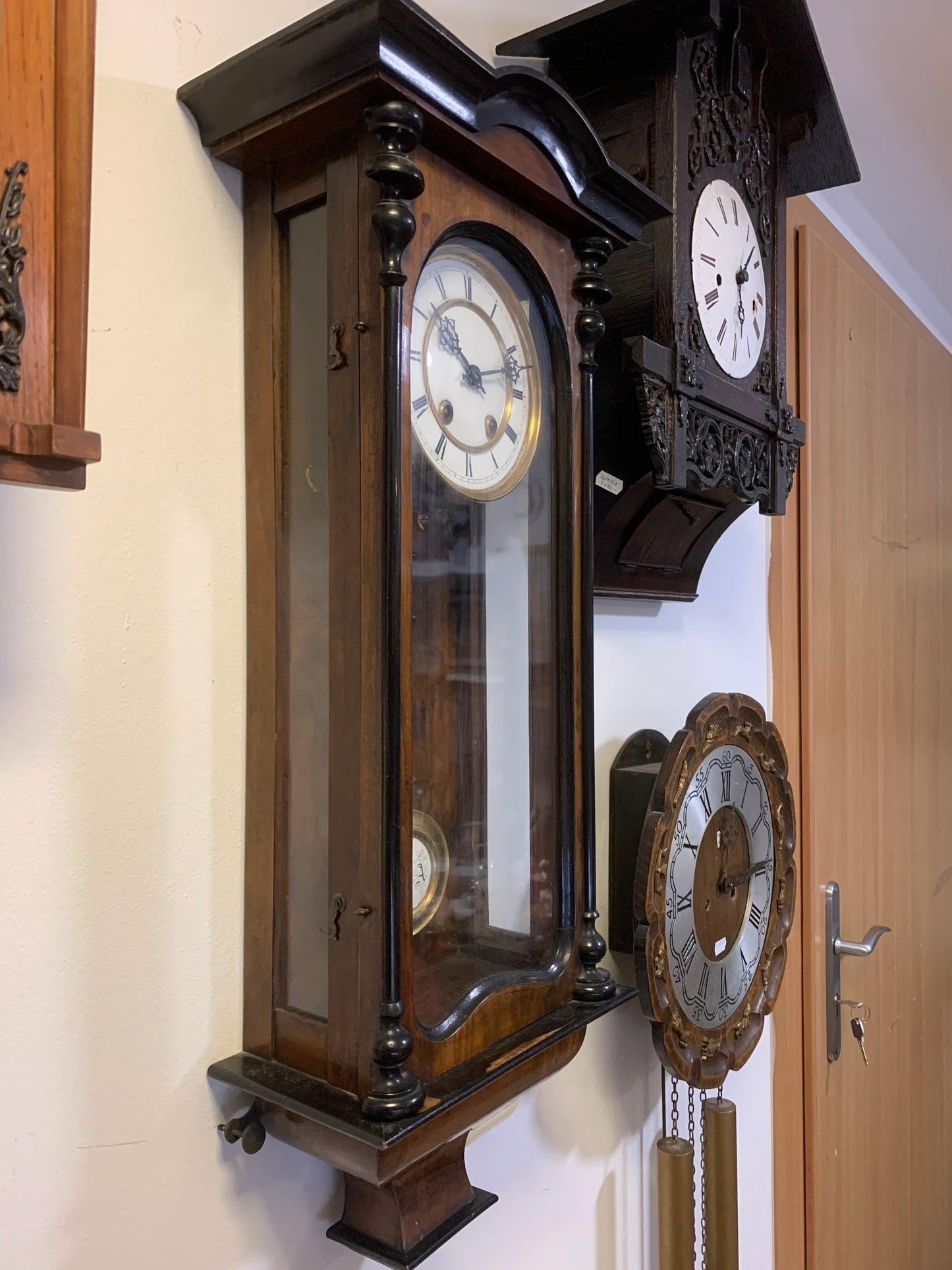 Zegar ścienny, wiktoriański, mechanizm niemiecki