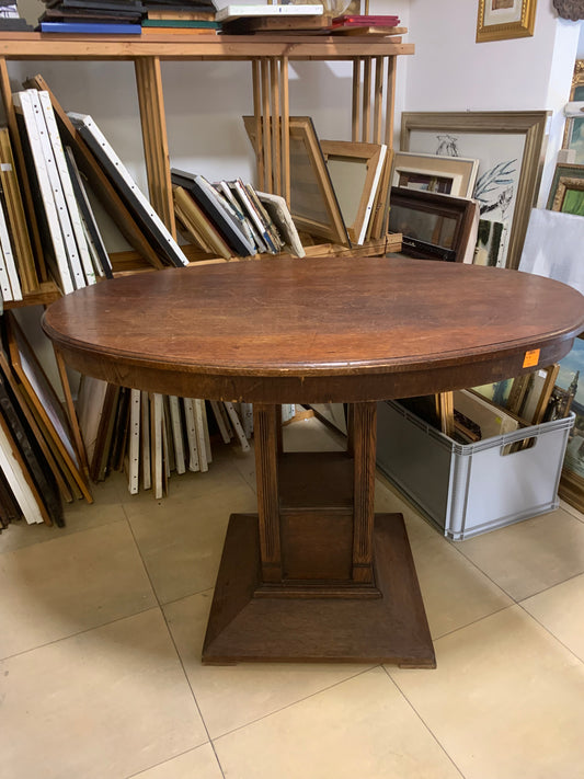 Stół owalny, kolonialny, dębowy