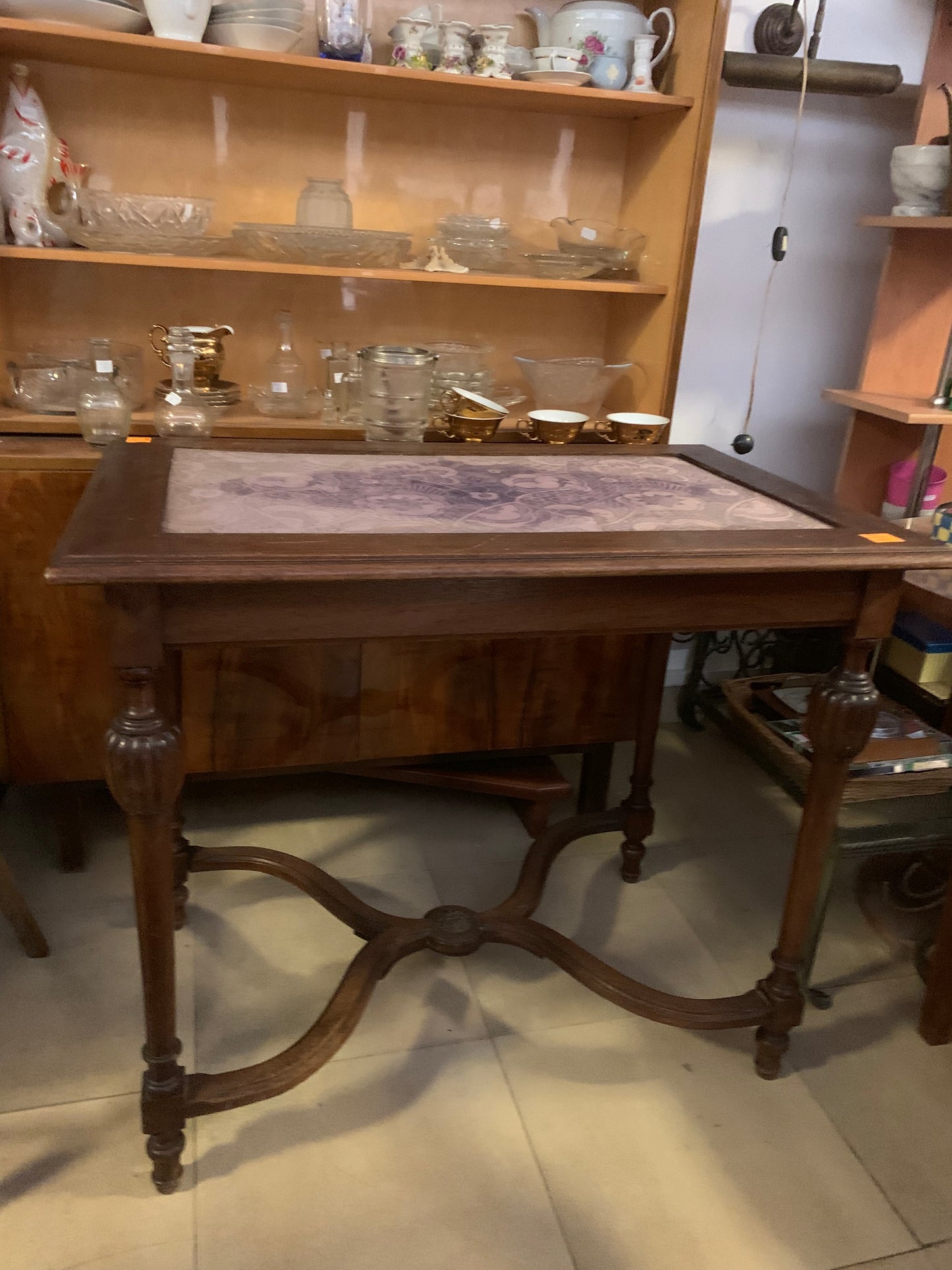 Stół obiadowy, krzyżak, drewniany