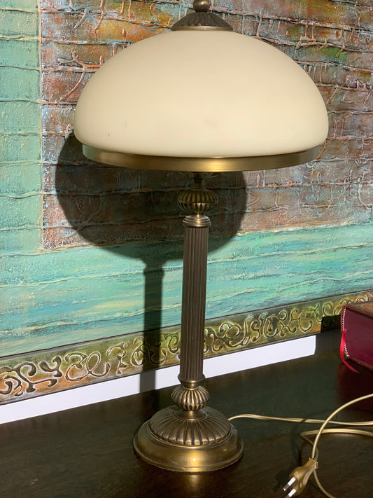 Lampa gabinetowa, biurkowa, mosiądz