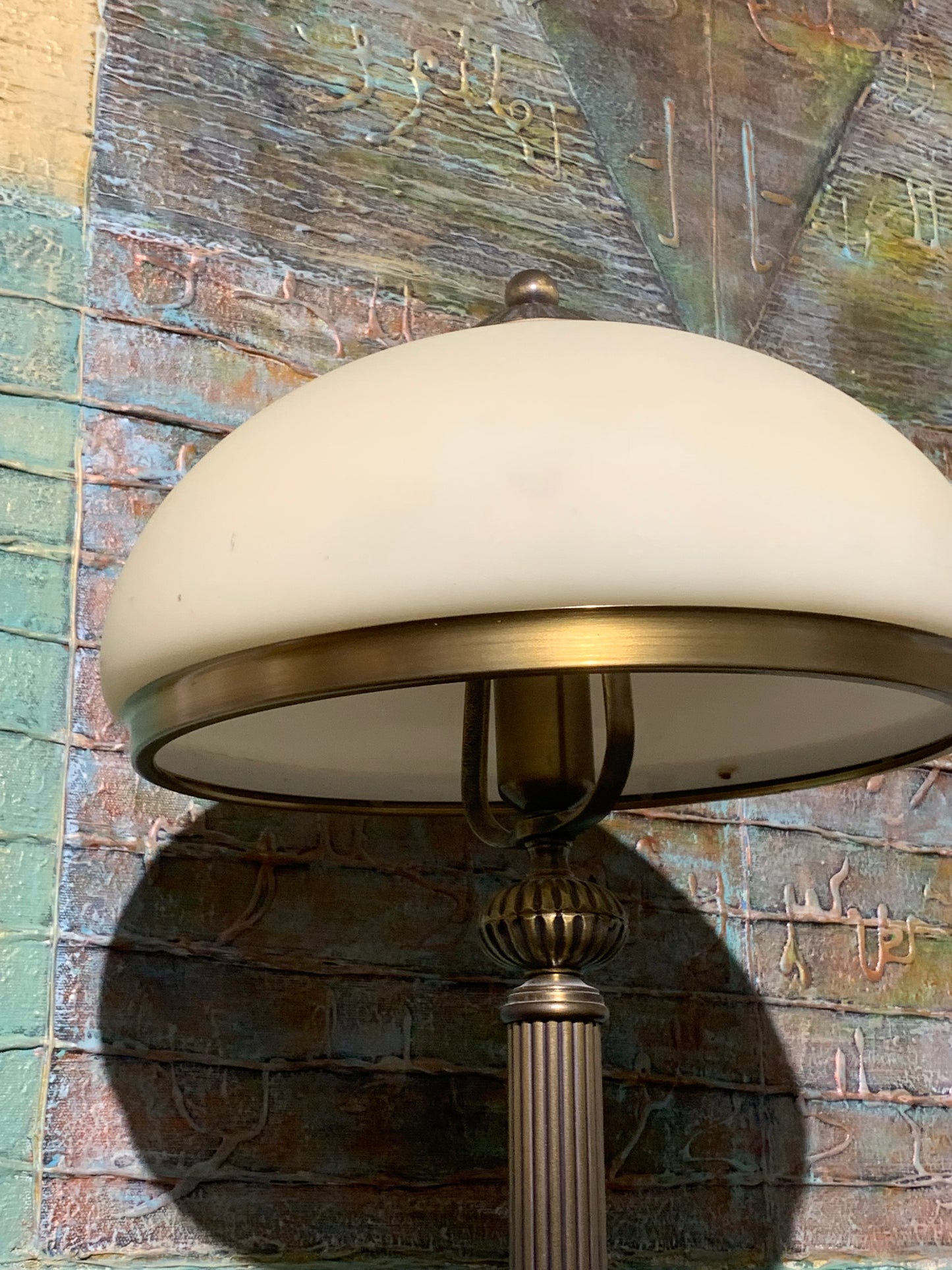 Lampa gabinetowa, biurkowa, mosiądz