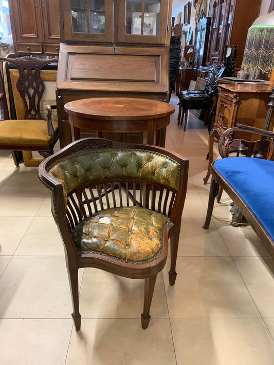 Fotel narożny, secesyjny z mahoniu