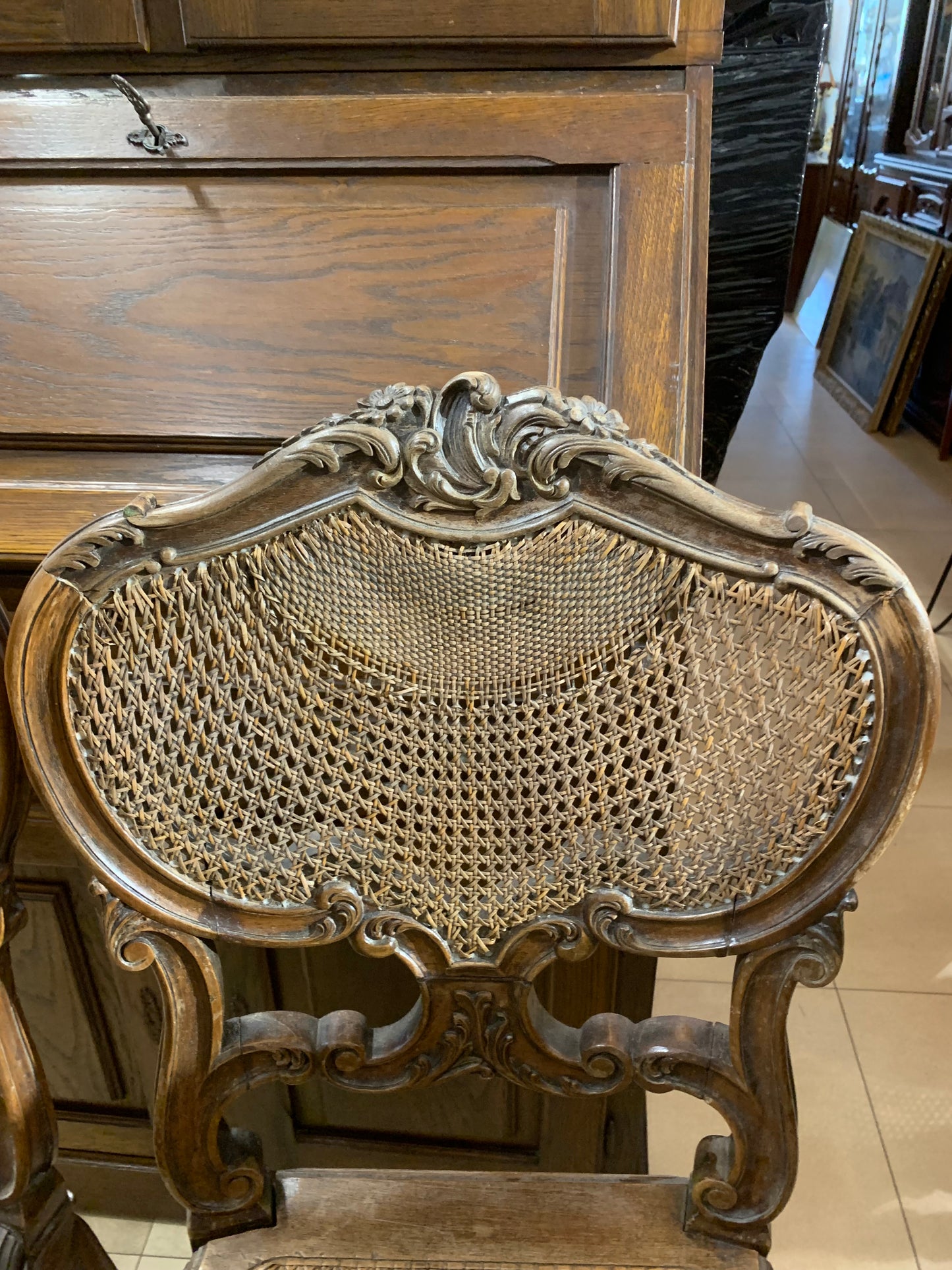 Krzesło zabytkowe Ludwik ratanowe k. XIX w.