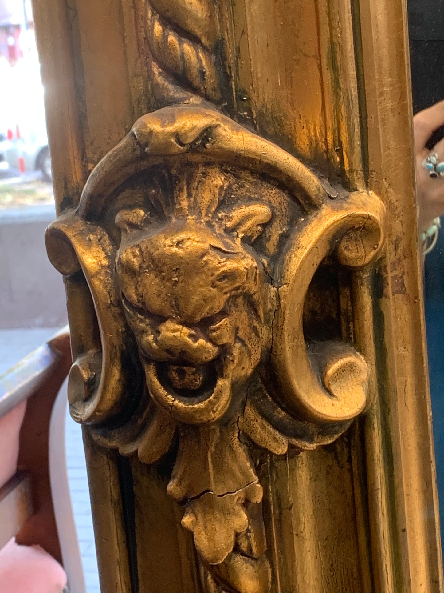 Lustro pałacowe, francuskie z kokardą