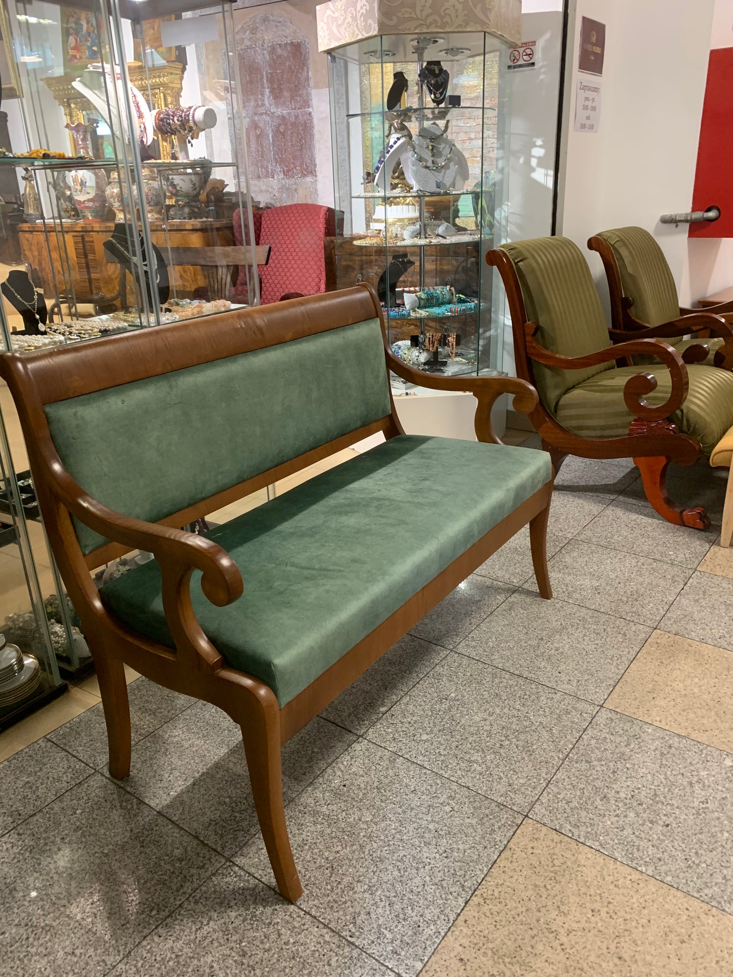 Sofa + fotel w stylu  Biedermajer