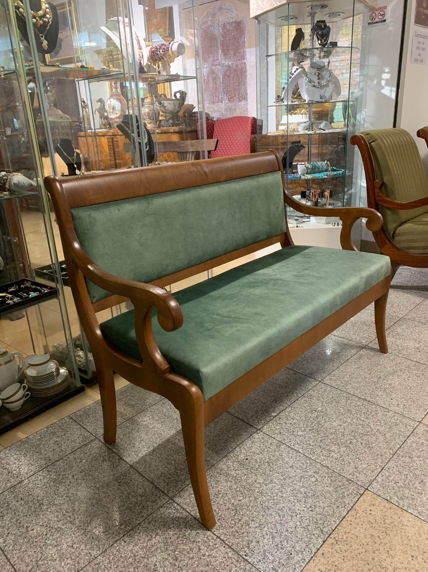 Sofa + fotel w stylu  Biedermajer