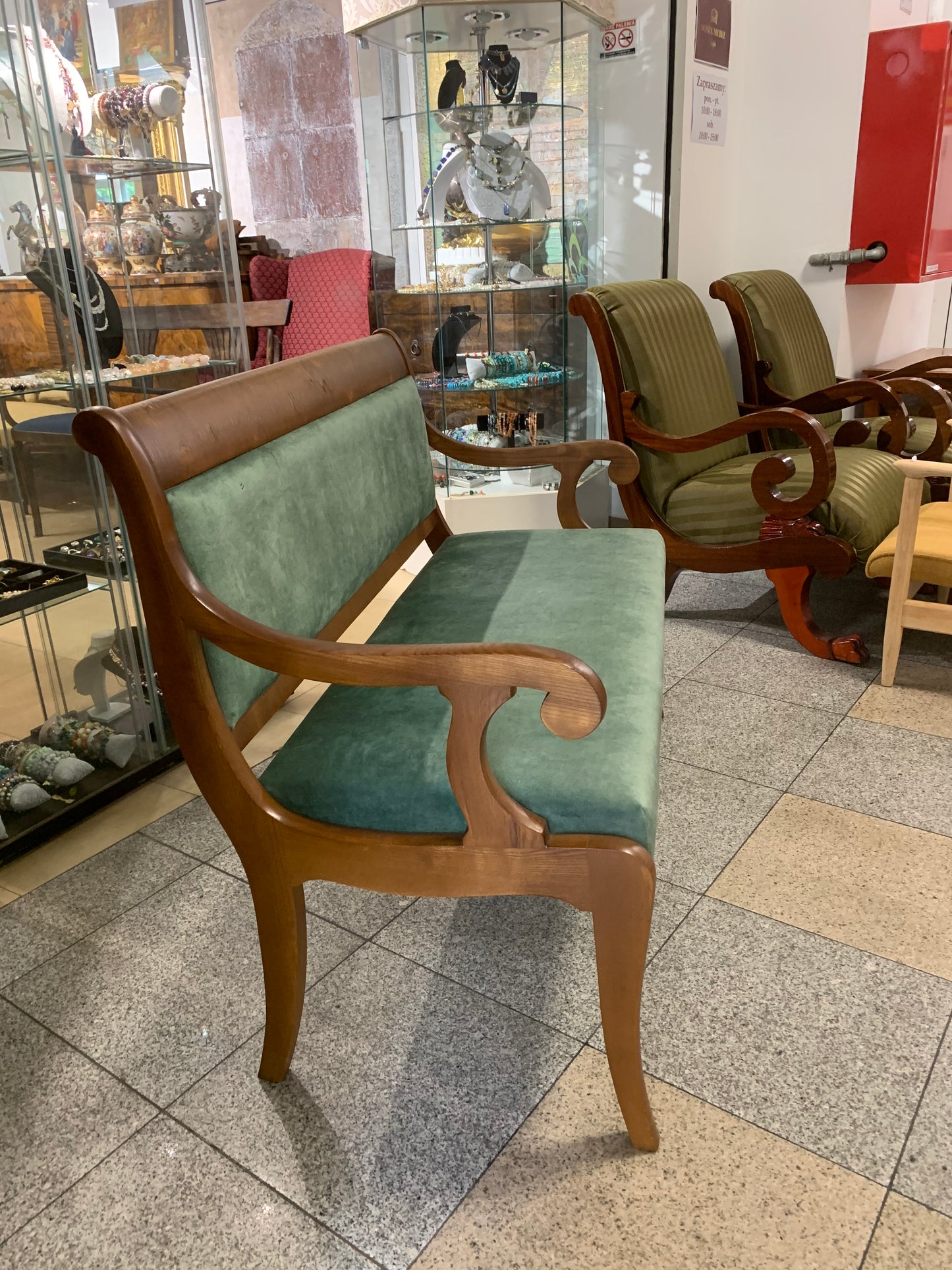 Sofa + fotel w stylu  Biedermajer