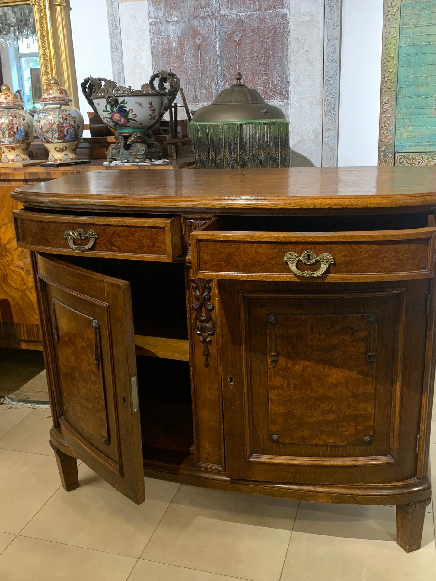 Komoda secesyjna, dębowa