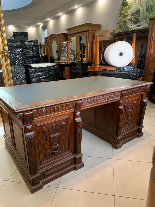 Biurko neorenesansowe, kolumnowe w stylu Grunderzeit , poł. XIX w.