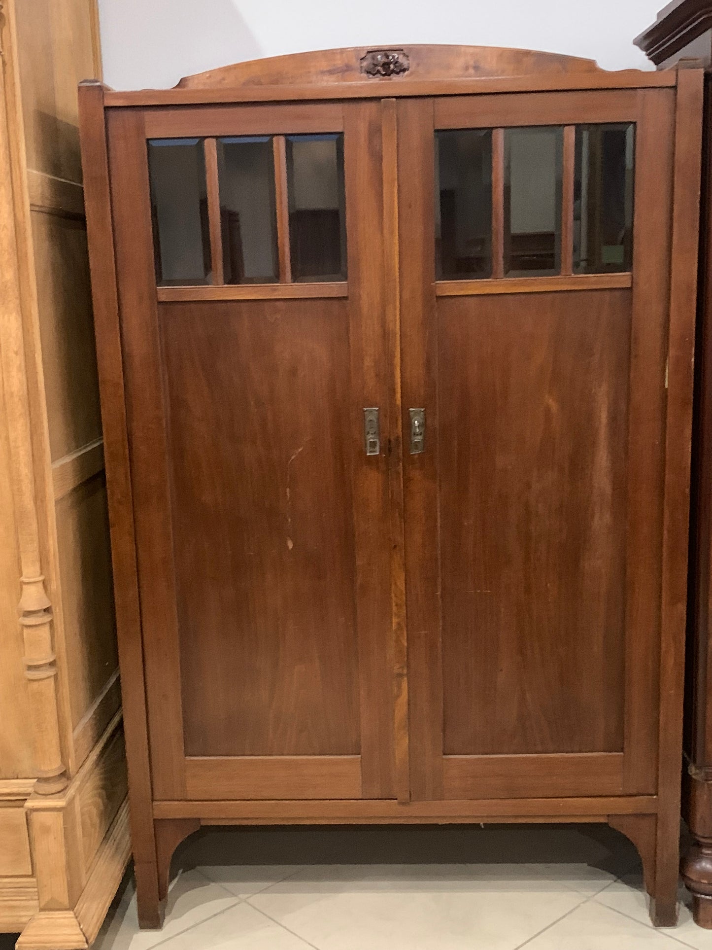 Szafa, bieliźniarka secesyjna, oszklona