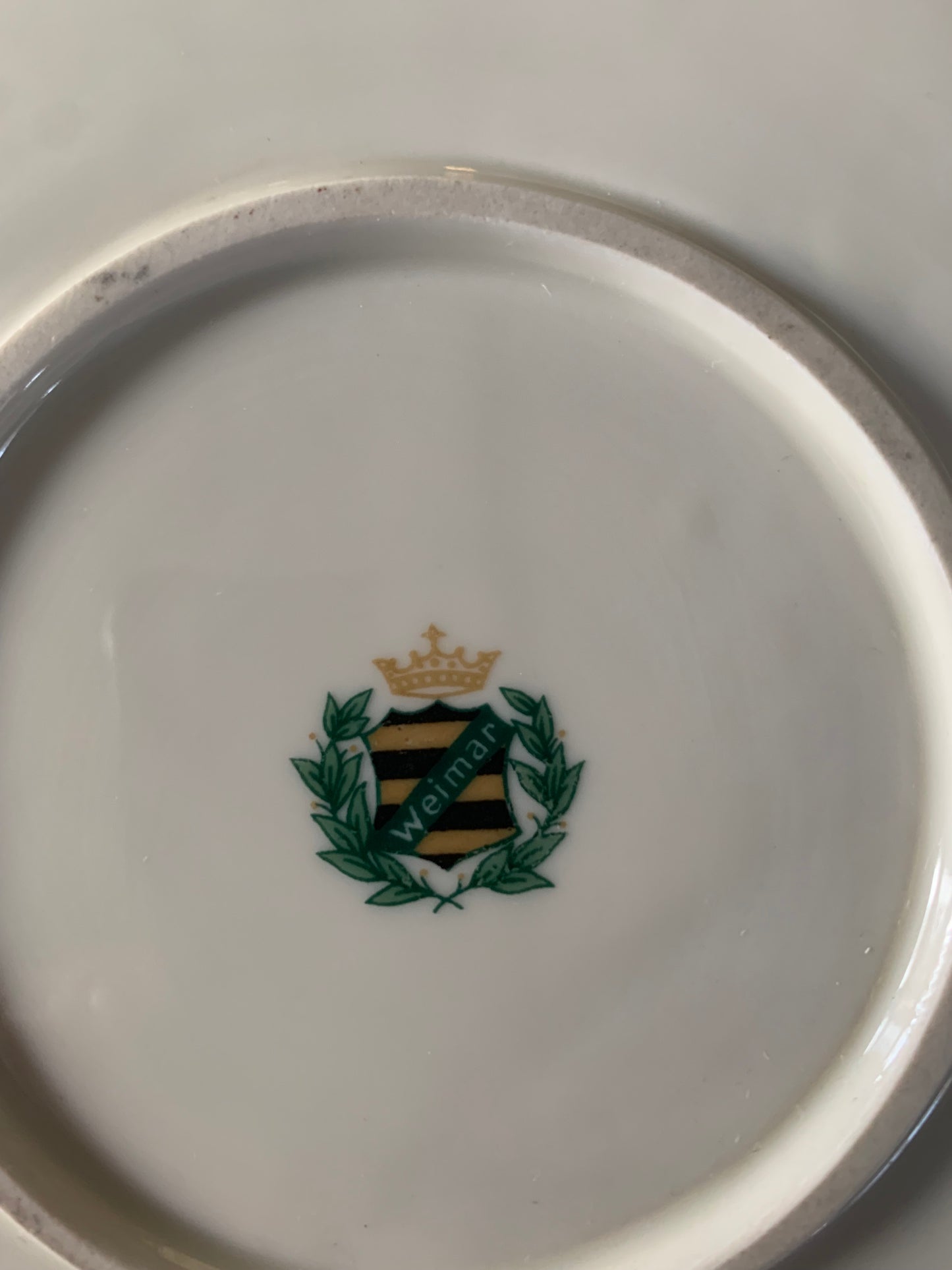Porcelain plate, signed, Weimar